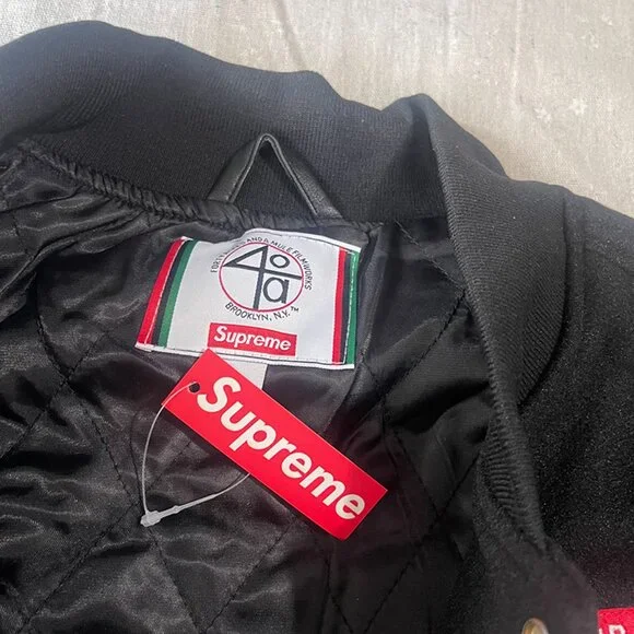 Supreme x 40 Acres Malcolm X Varsity Jacket